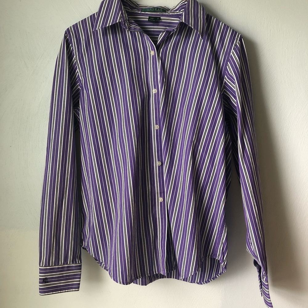 Cute Purple Stripped Button Down!